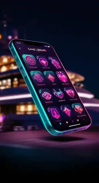 Aperçu de la sélection de jeux au Casino Stonevegas avec des machines à sous colorées et des tables de croupiers en direct
